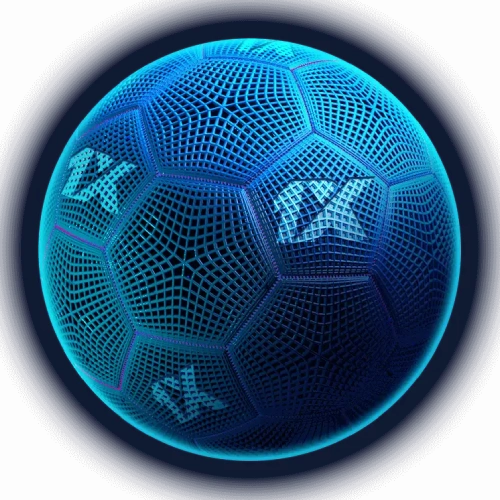 كرة قدم زرقاء مضيئة على خلفية داكنة — كأس إفريقيا للأمم 2026